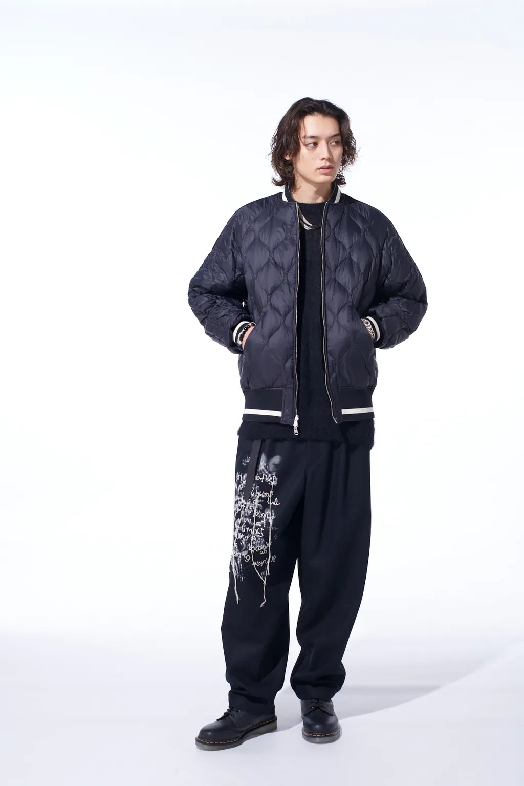S'yte X Taion Embroidery Quilted Down Reversible Bomber Jacket