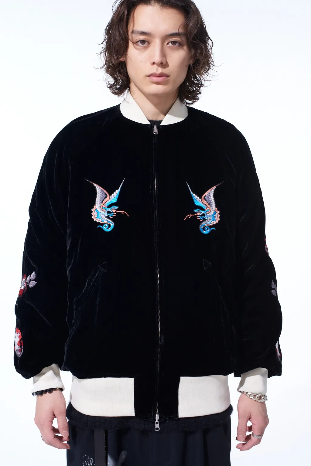 S'yte X Taion Embroidery Quilted Down Reversible Bomber Jacket