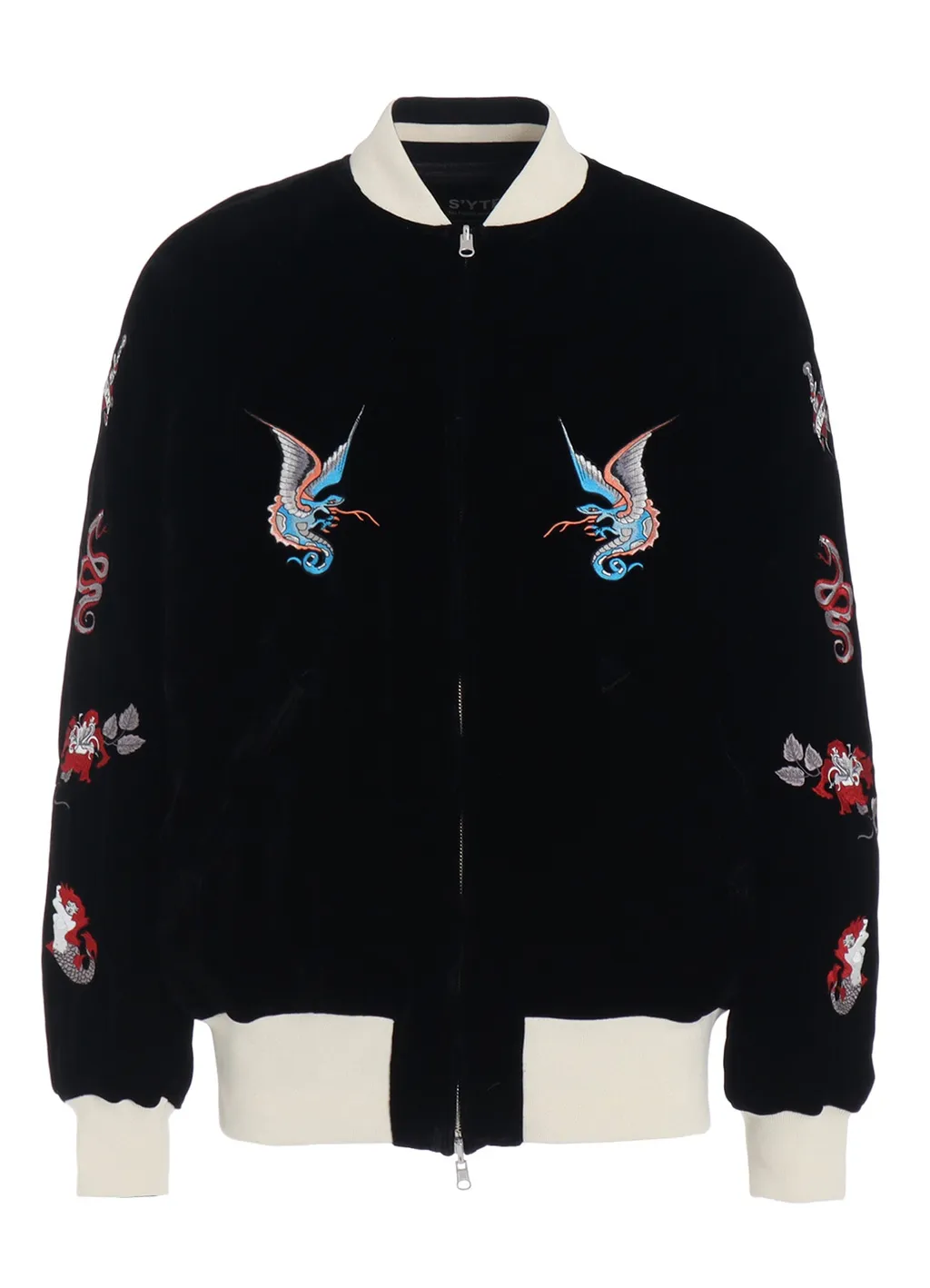S'yte X Taion Embroidery Quilted Down Reversible Bomber Jacket