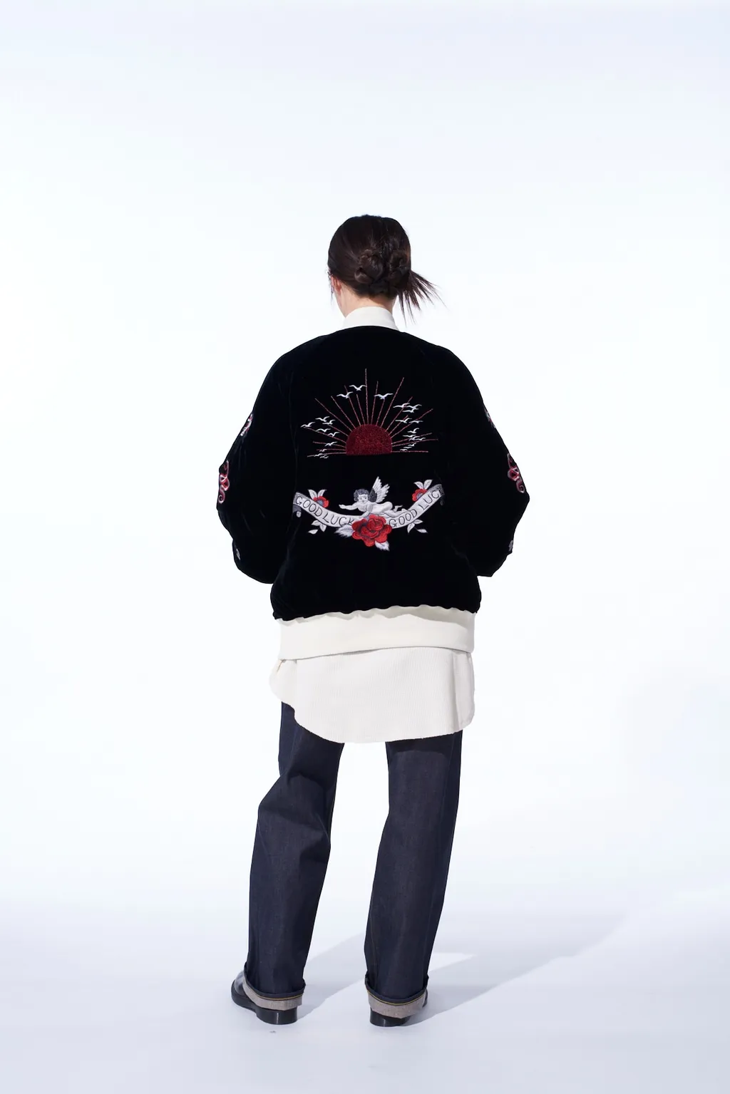 S'yte X Taion Embroidery Quilted Down Reversible Bomber Jacket