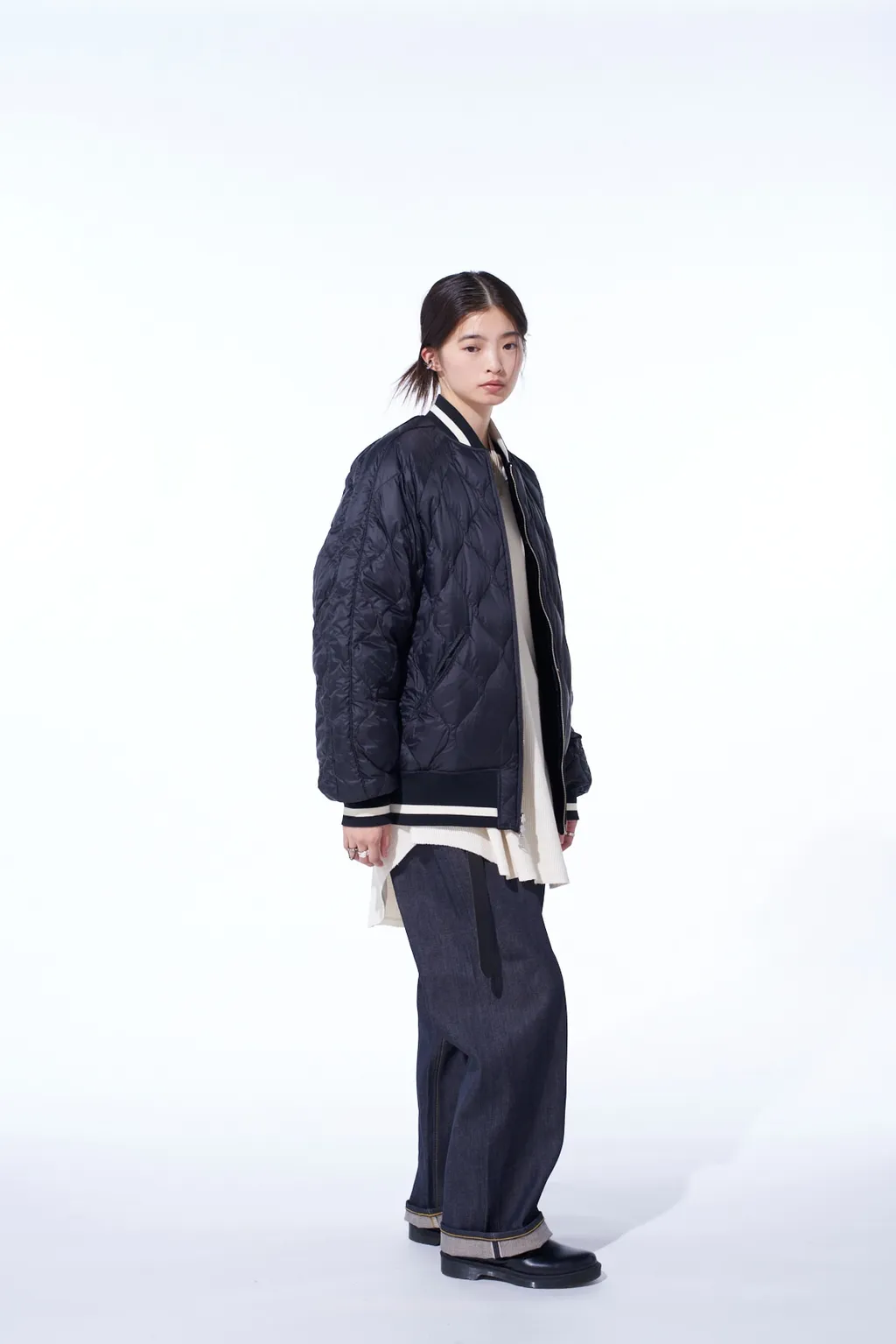 S'yte X Taion Embroidery Quilted Down Reversible Bomber Jacket