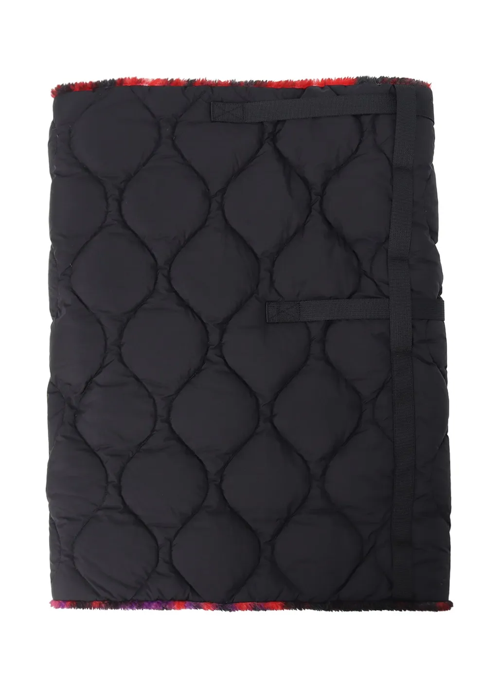 S'yte X Taion Reversible Quilted Down Scarf With Red Printed Fleece Lining