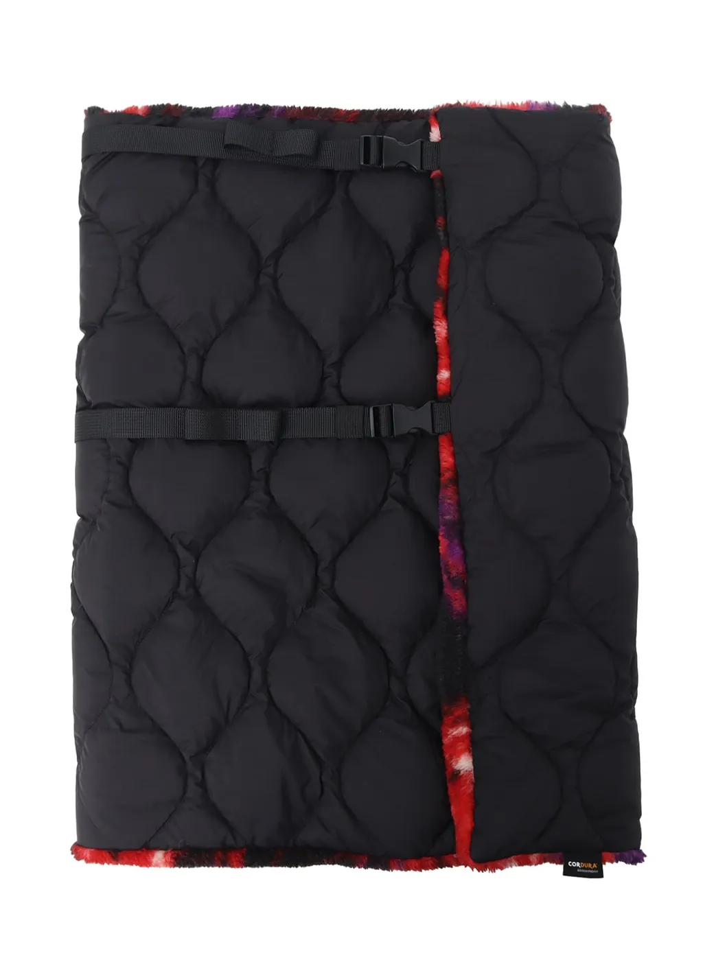 S'yte X Taion Reversible Quilted Down Scarf With Red Printed Fleece Lining