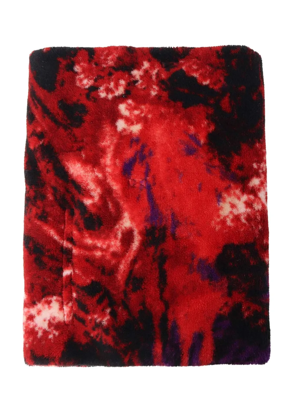 S'yte X Taion Reversible Quilted Down Scarf With Red Printed Fleece Lining