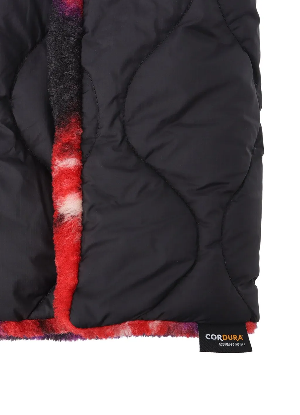 S'yte X Taion Reversible Quilted Down Scarf With Red Printed Fleece Lining