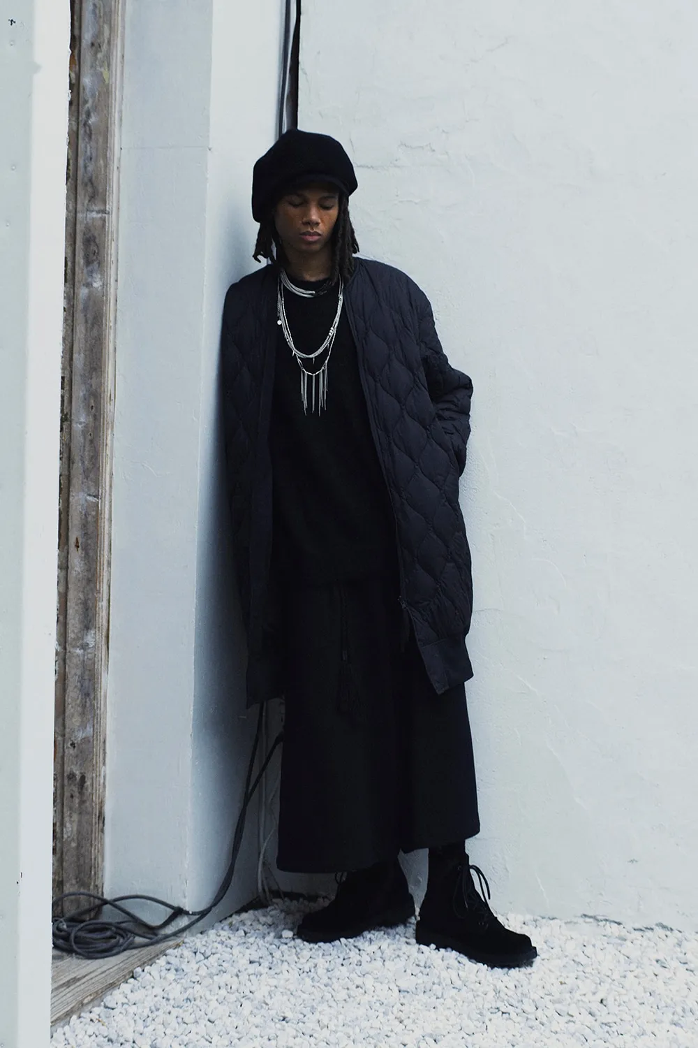 S'yte X Taion Reversible Long Bomber Jacket