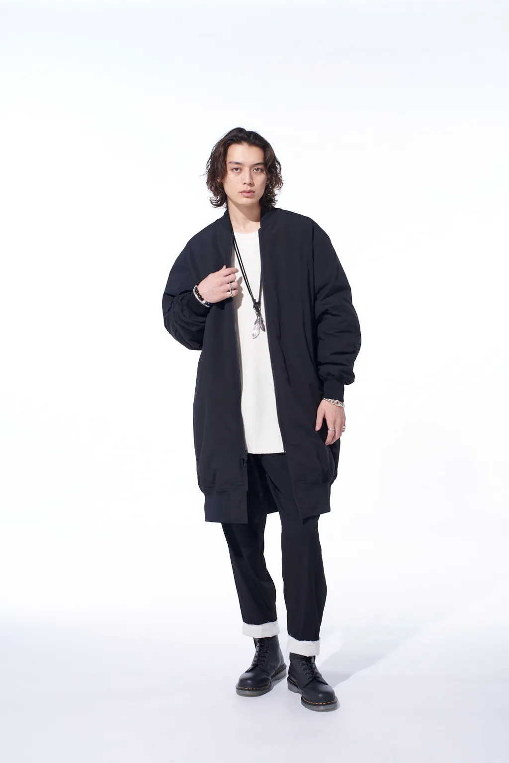 S'yte X Taion Reversible Long Bomber Jacket