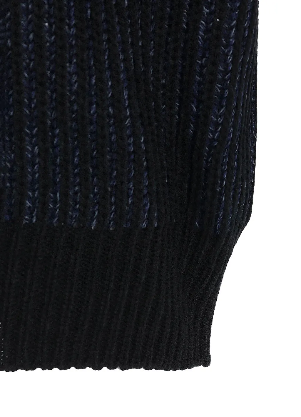 5G Bulky Wool Rib Stitch Oversized High Neck Knit