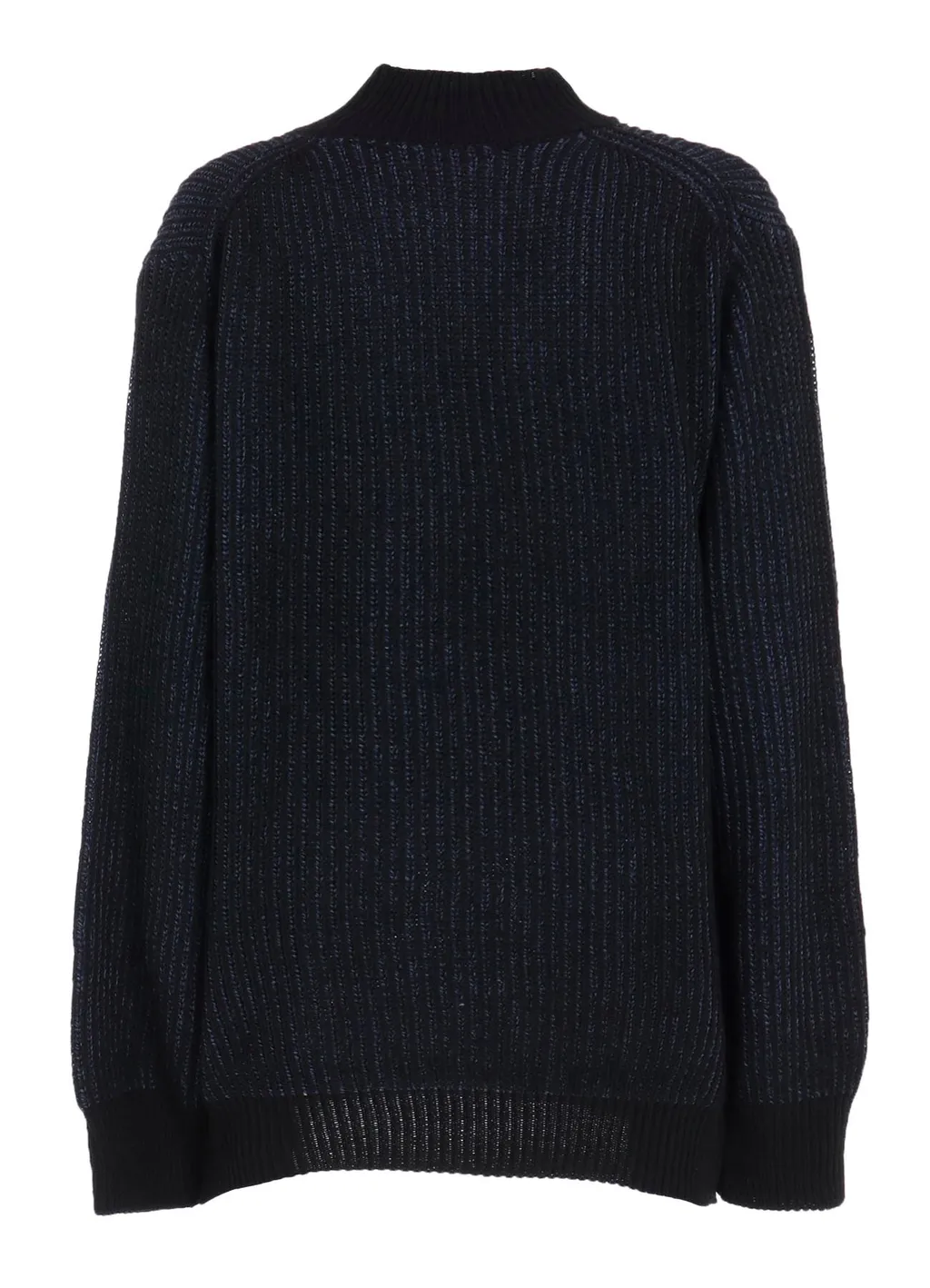 5G Bulky Wool Rib Stitch Oversized High Neck Knit