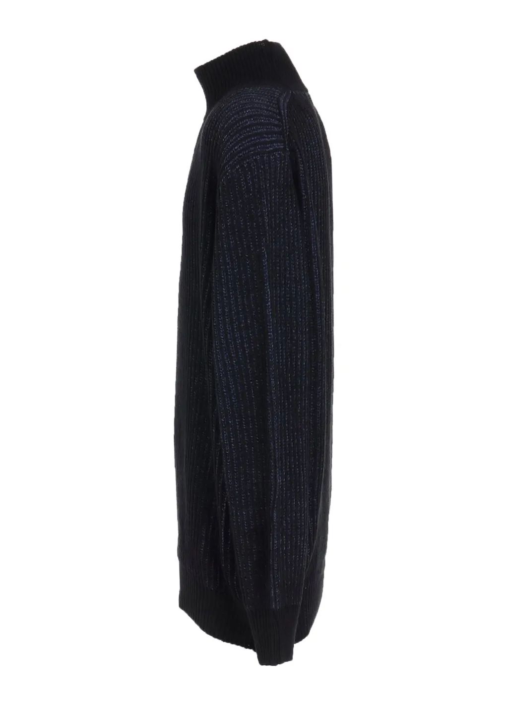 5G Bulky Wool Rib Stitch Oversized High Neck Knit