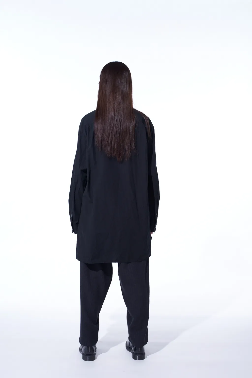 Striped Silk Angora Wool Tapered Pants