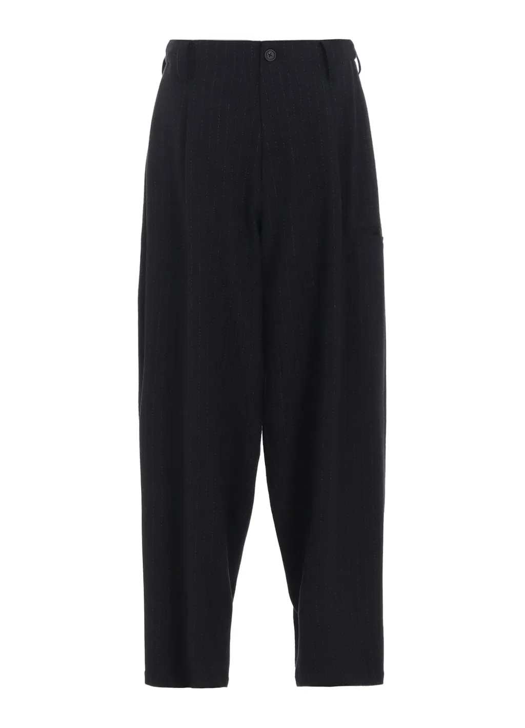 Striped Silk Angora Wool Tapered Pants