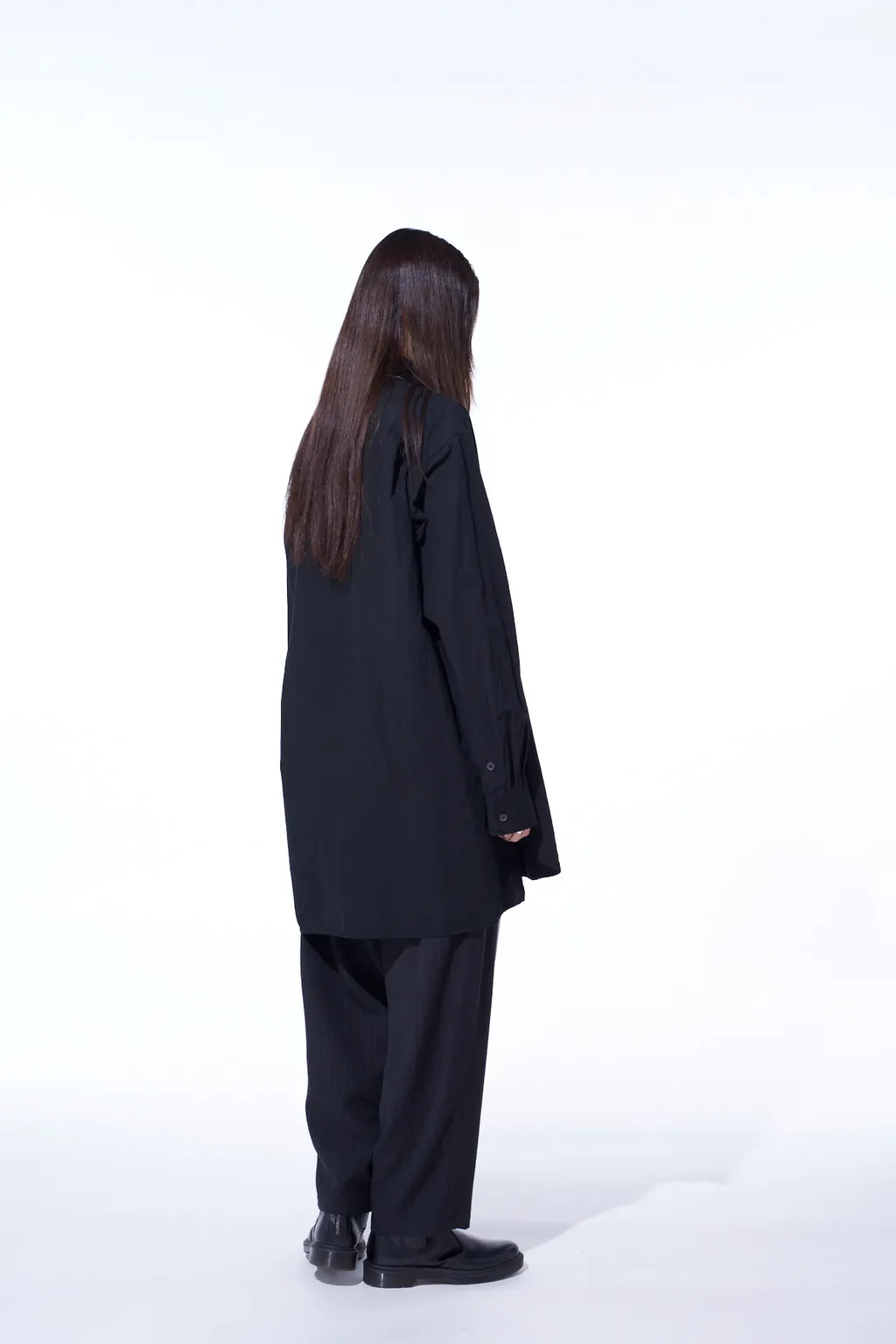Striped Silk Angora Wool Tapered Pants