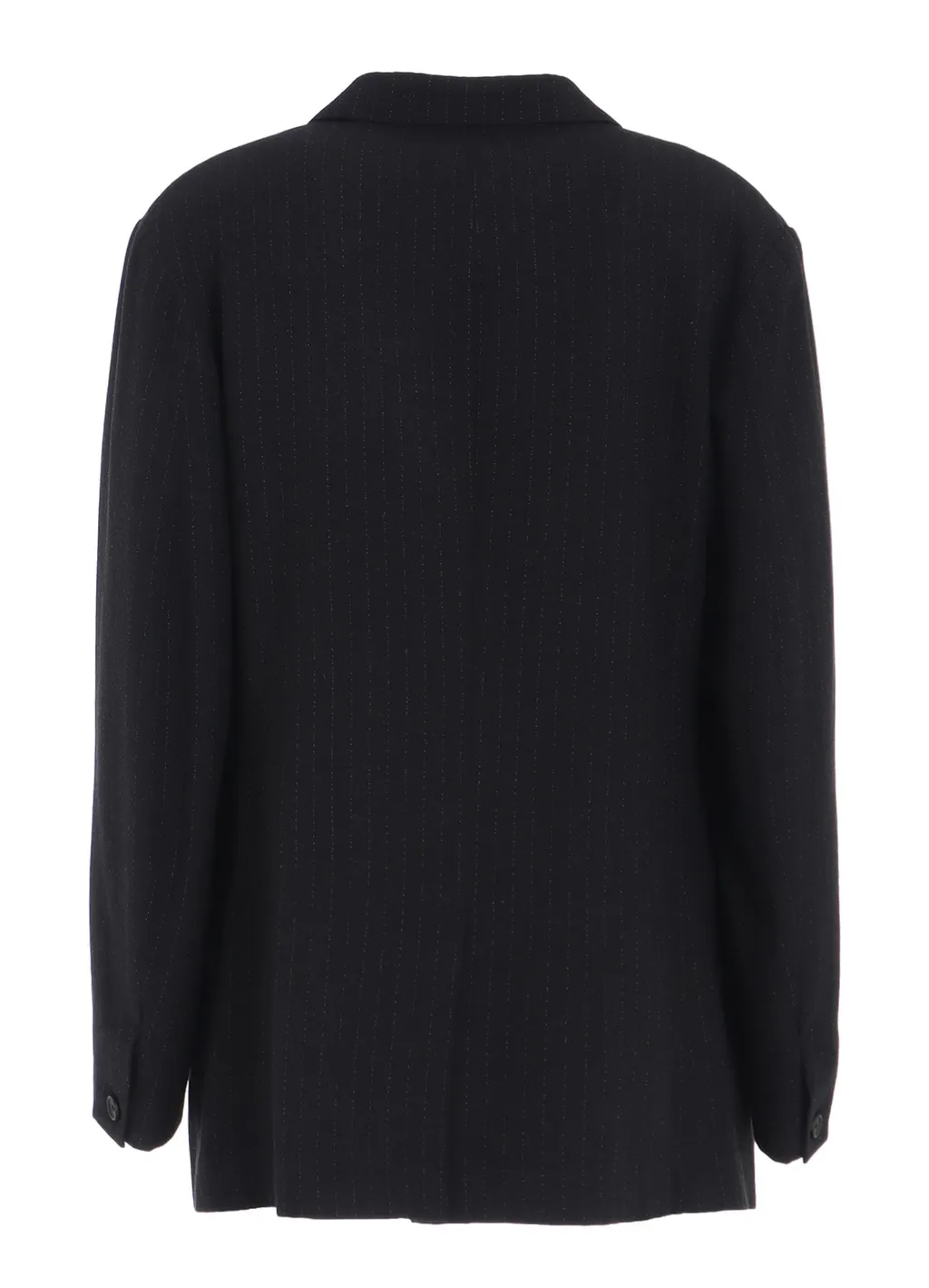 Striped Silk Angora Wool 6 Buttons Tailored Jacket