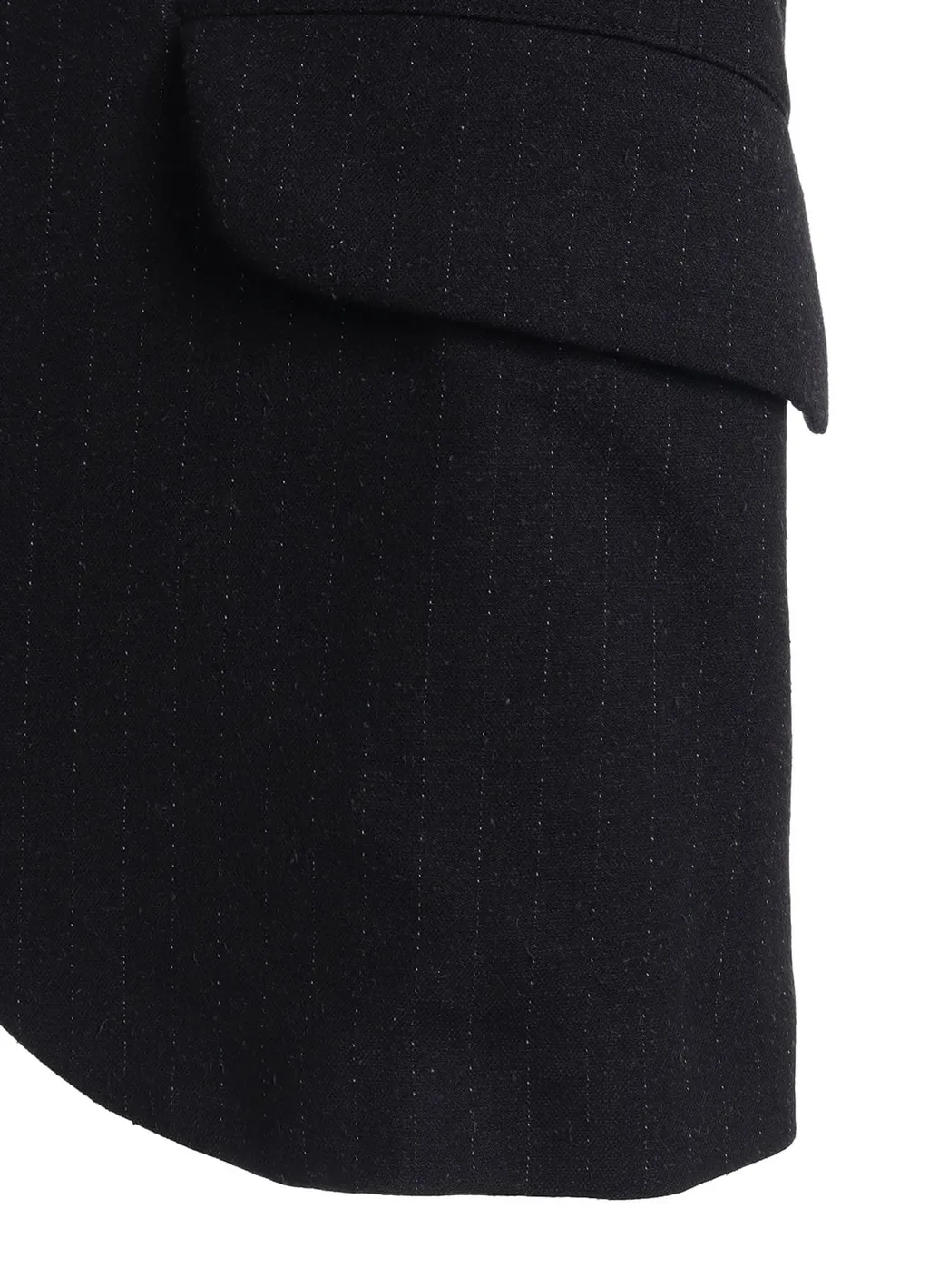Striped Silk Angora Wool 6 Buttons Tailored Jacket