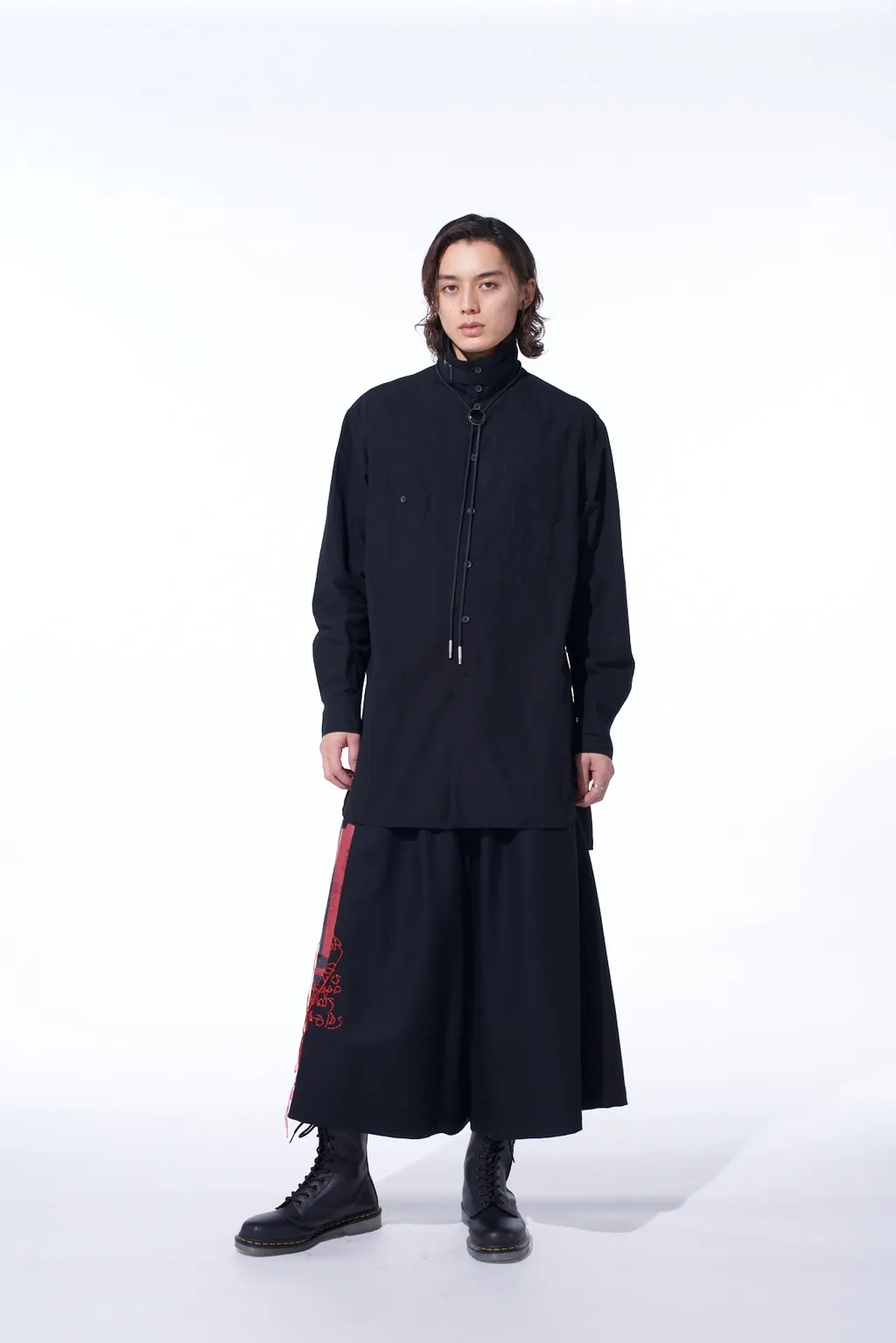 Cotton Linen Stand Collar Shirt