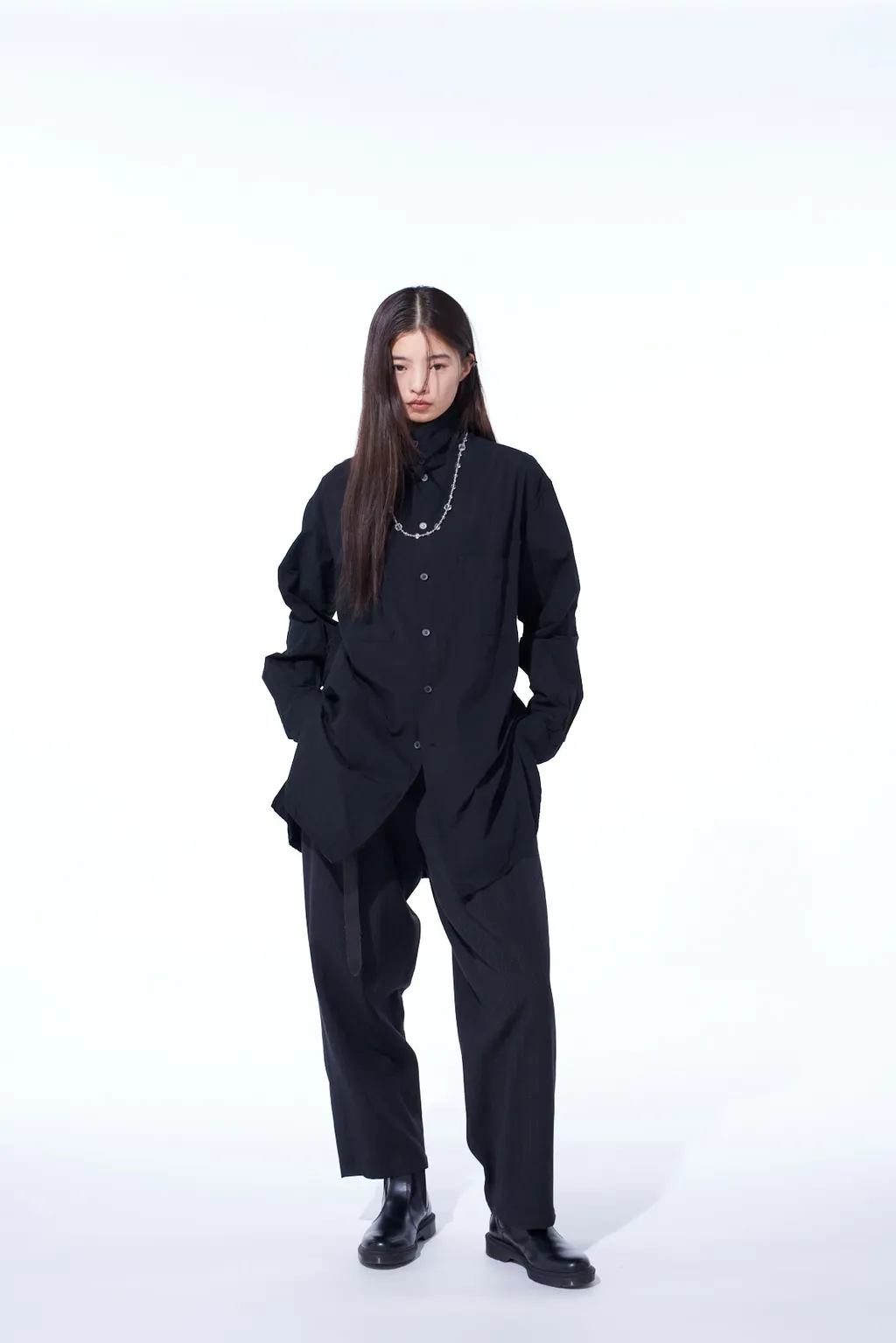 Cotton Linen Stand Collar Shirt