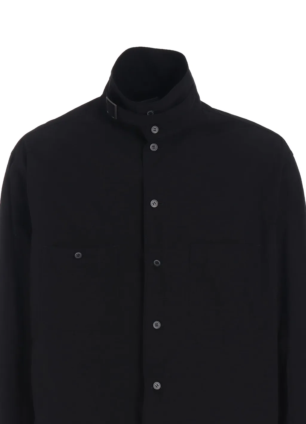 Cotton Linen Stand Collar Shirt