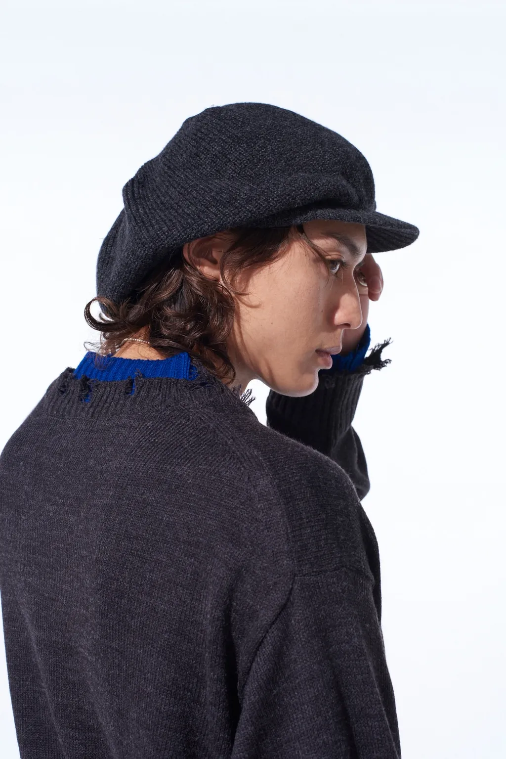 Wool Nylon Knit Casquette