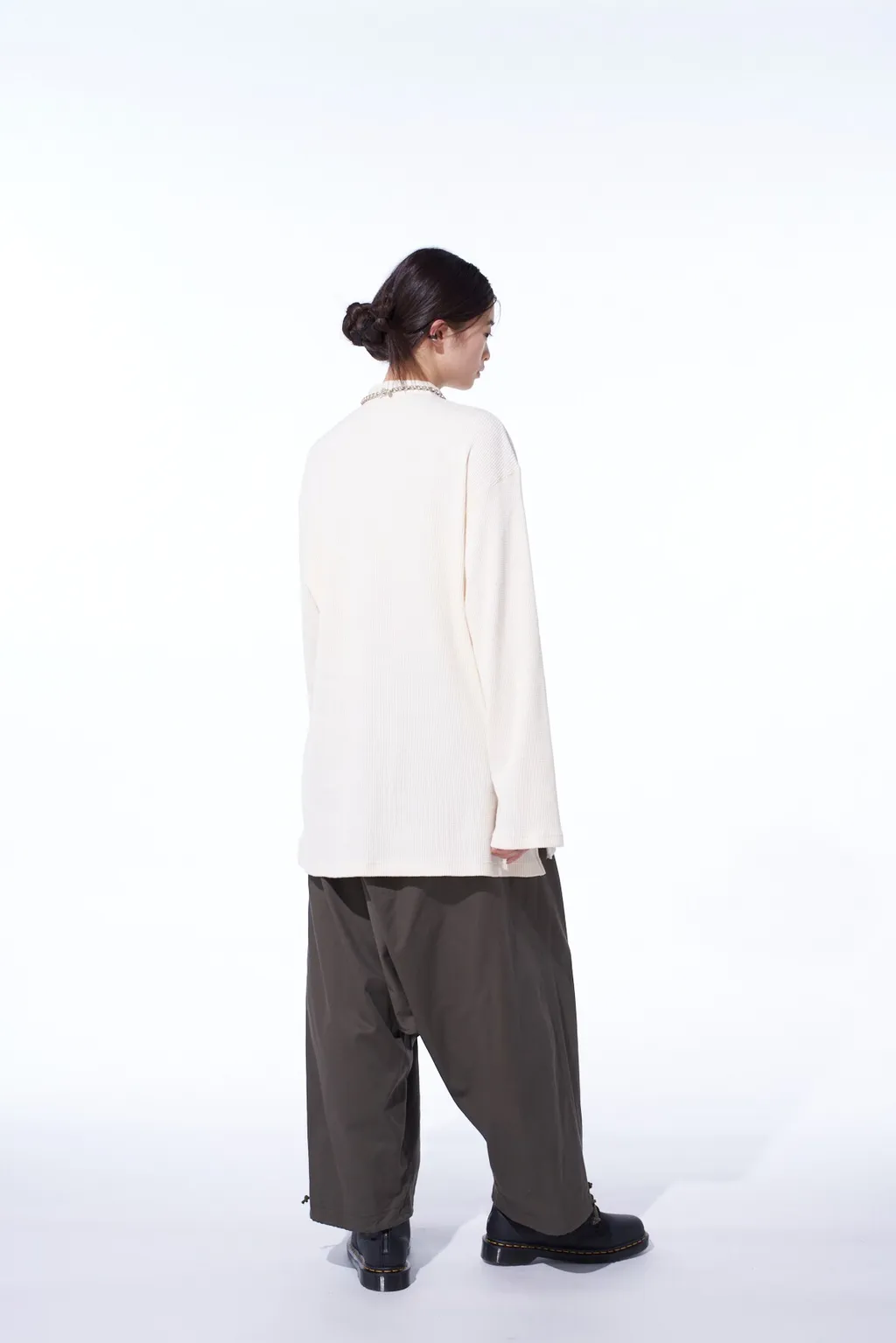 16/Thermal Waffle Combinaton Stand Collar T-Shirt