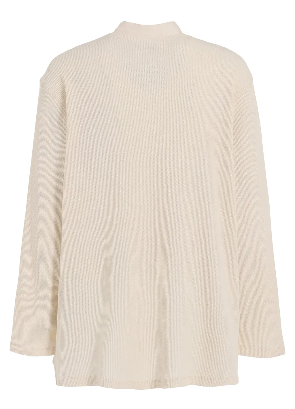 16/Thermal Waffle Combinaton Stand Collar T-Shirt