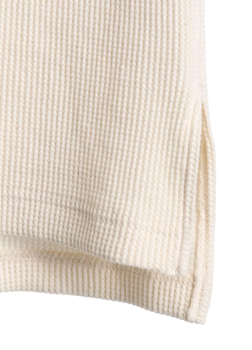 16/Thermal Waffle Combinaton Stand Collar T-Shirt