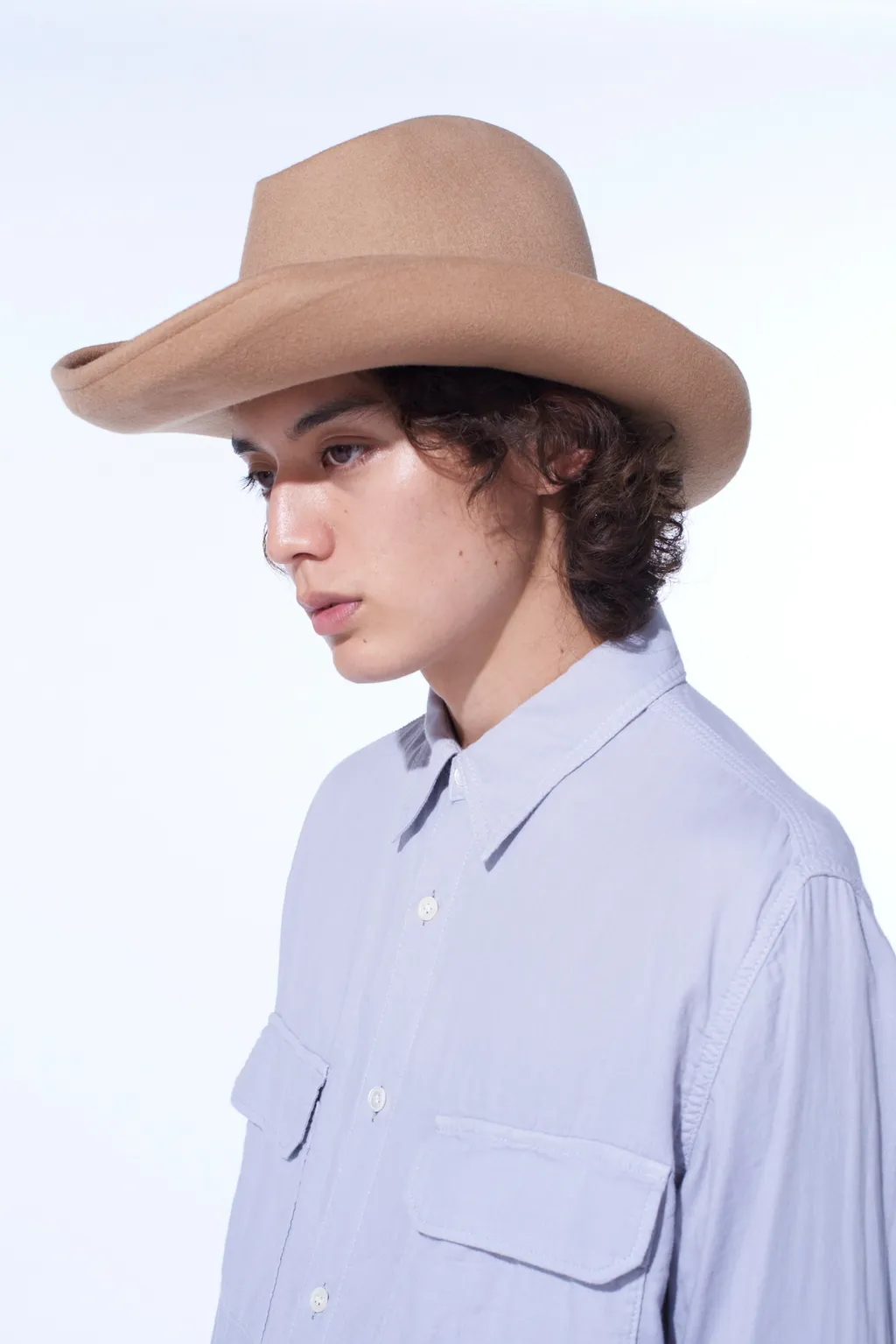 Wool Felt Rollable Brim Mountain Hat