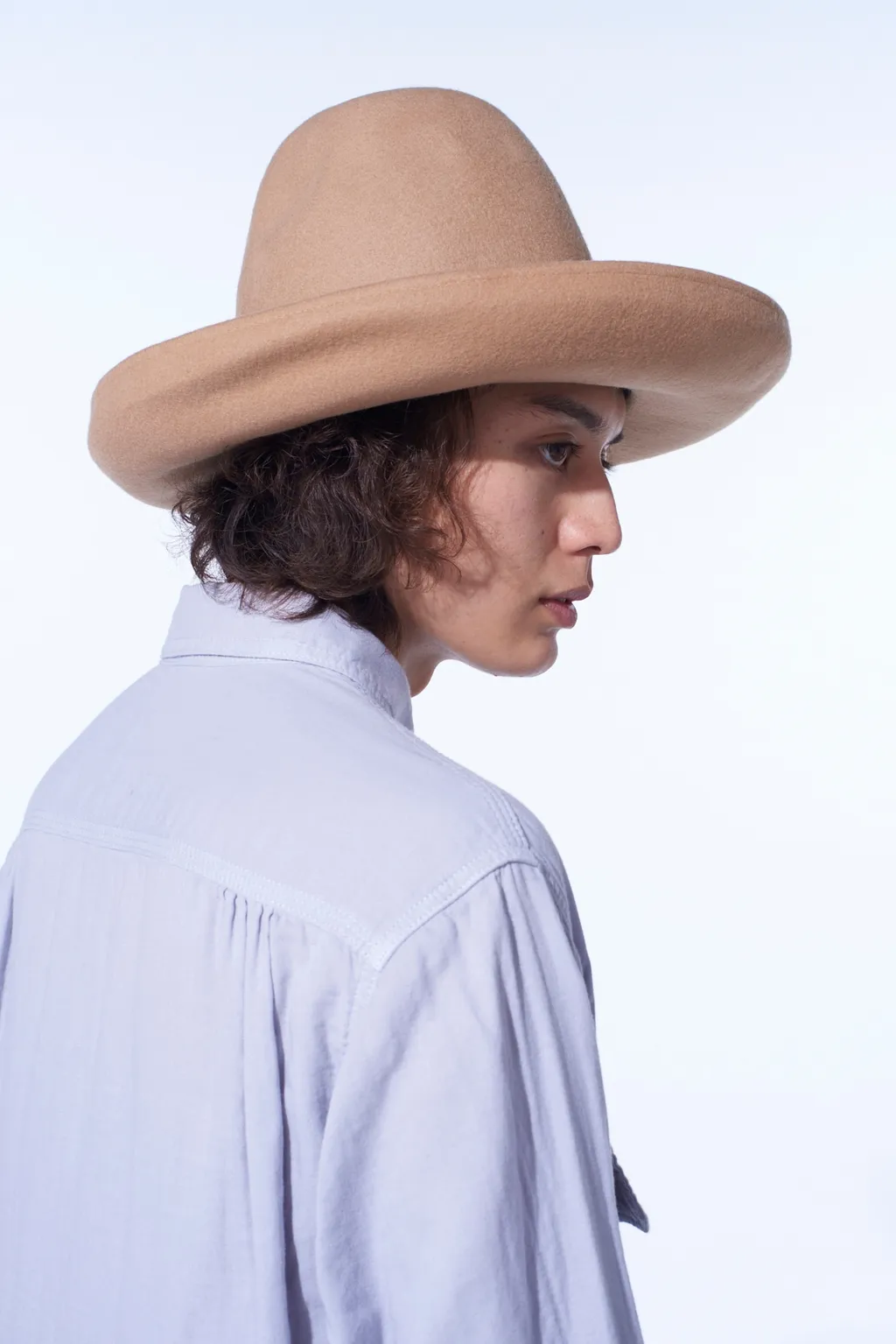 Wool Felt Rollable Brim Mountain Hat