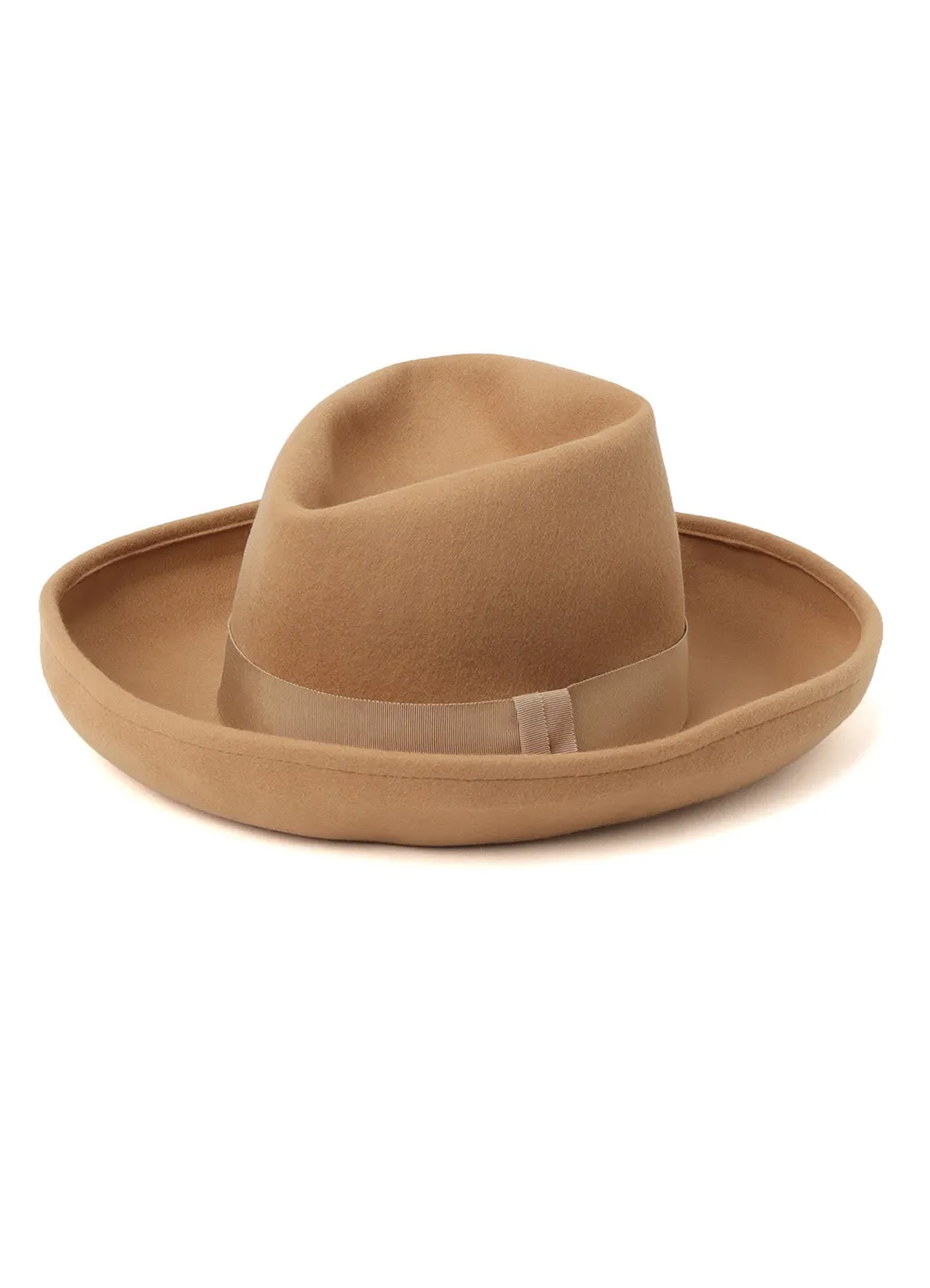 Wool Felt Rollable Brim Mountain Hat