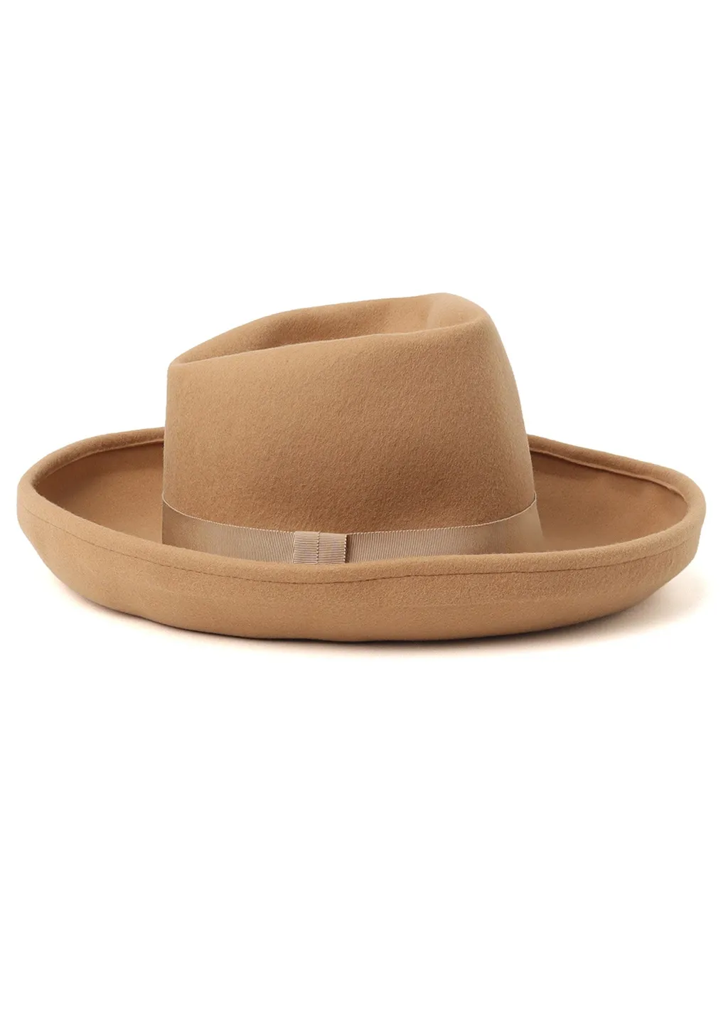 Wool Felt Rollable Brim Mountain Hat