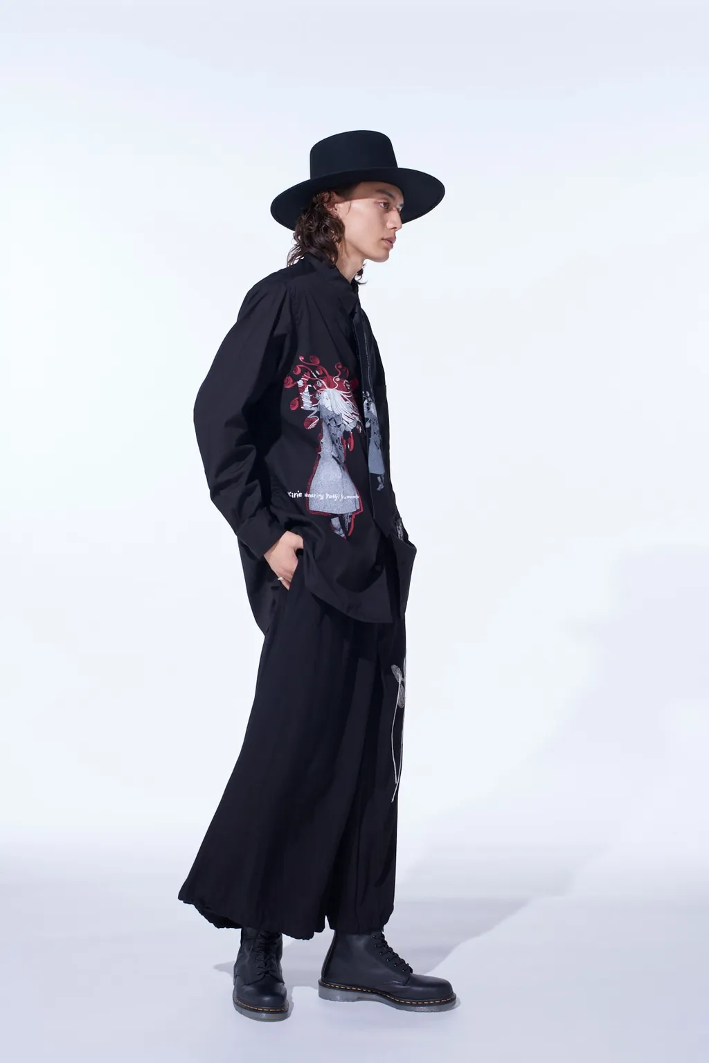 S'yte × Junji Ito -Uzumaki- Kirie Wearing Yohji Yamamoto Printed Shirt