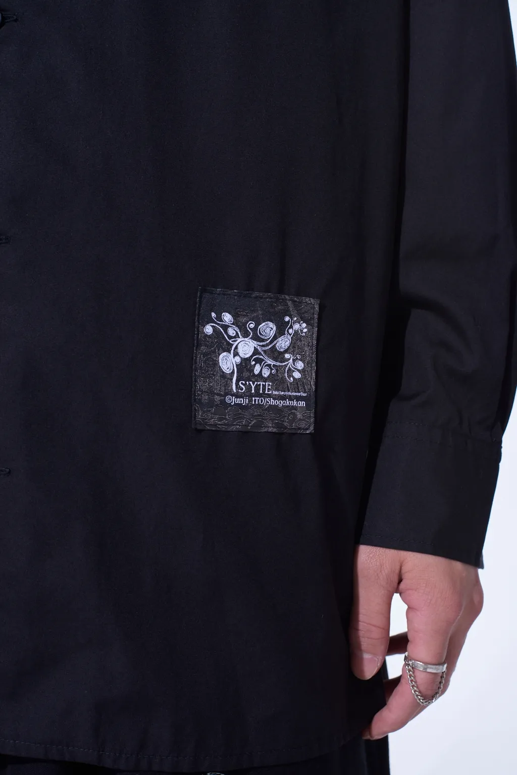 S'yte × Junji Ito -Uzumaki- Kirie Wearing Yohji Yamamoto Printed Shirt