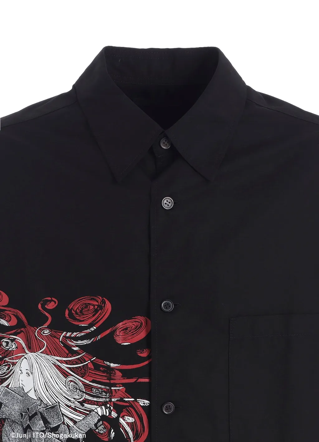 S'yte × Junji Ito -Uzumaki- Kirie Wearing Yohji Yamamoto Printed Shirt