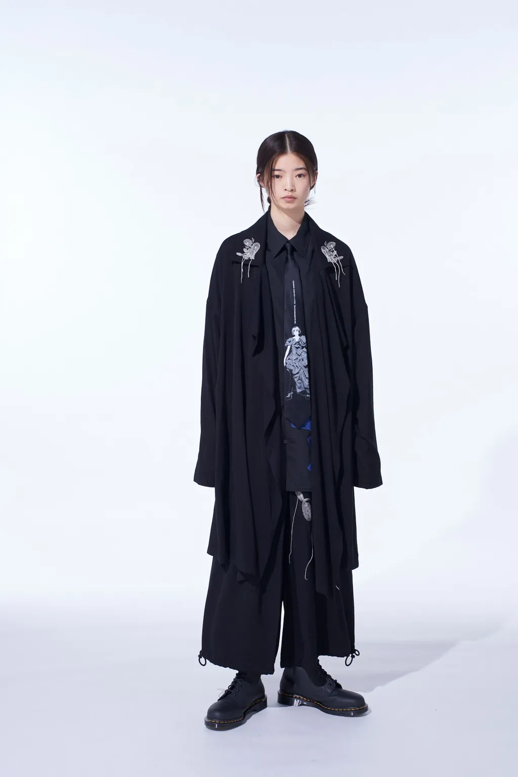S'yte × Junji Ito -Uzumaki- Kirie Wearing Yohji Yamamoto Drape Coat