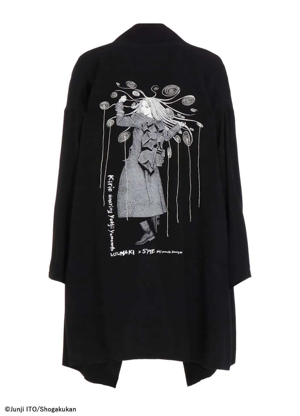 S'yte × Junji Ito -Uzumaki- Kirie Wearing Yohji Yamamoto Drape Coat