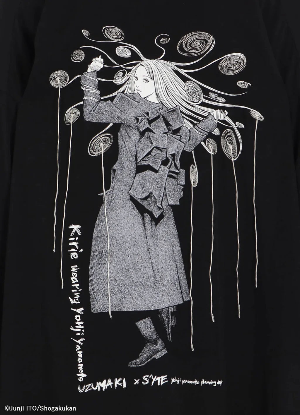 S'yte × Junji Ito -Uzumaki- Kirie Wearing Yohji Yamamoto Drape Coat