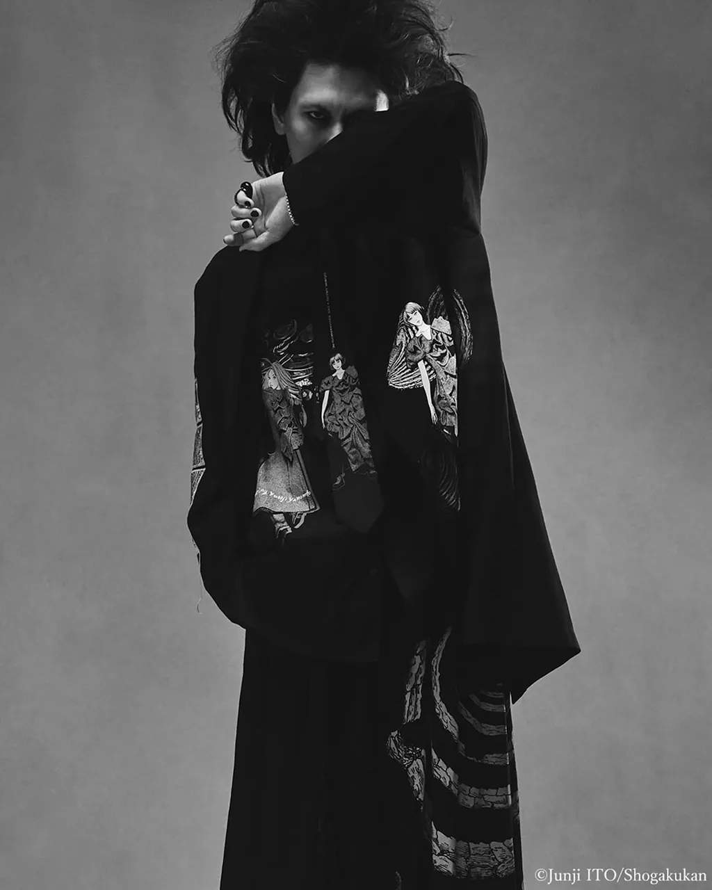 S'yte × Junji Ito -Uzumaki- Azami Wearing Yohji Yamamoto Printed Jacket