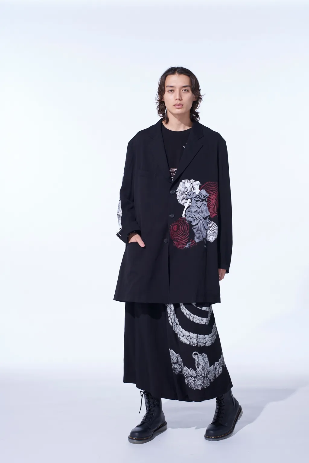 S'yte × Junji Ito -Uzumaki- Azami Wearing Yohji Yamamoto Printed Jacket