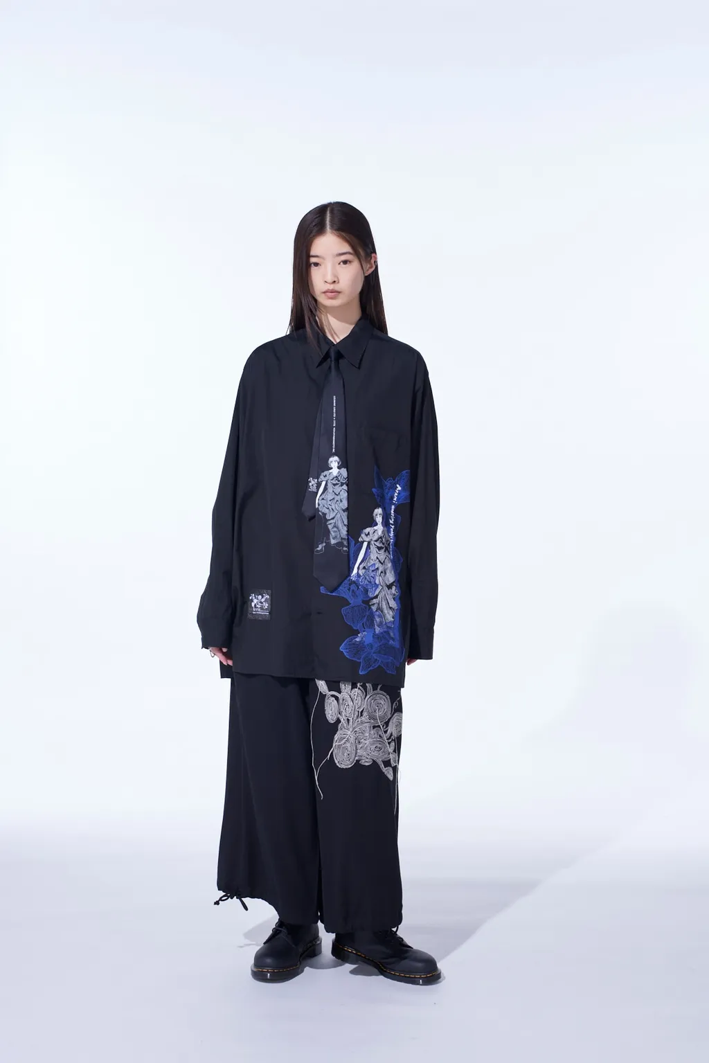 S'yte × Junji Ito -Uzumaki- Azami Wearing Yohji Yamamoto Printed Shirt