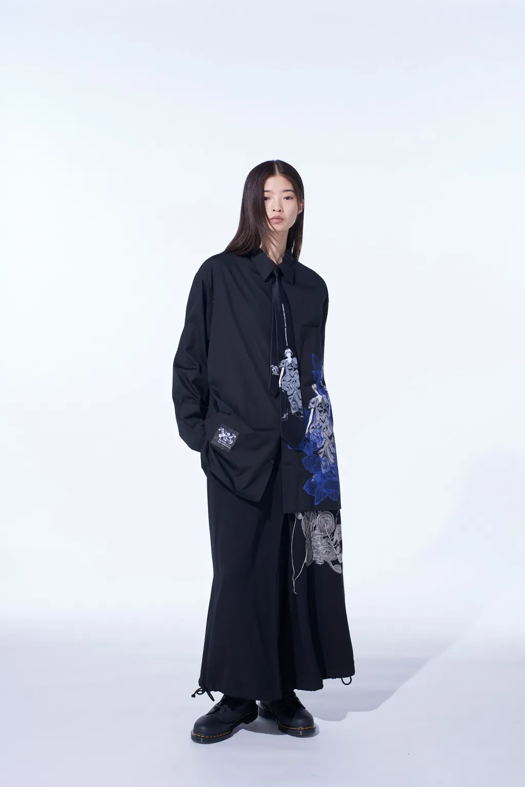 S'yte × Junji Ito -Uzumaki- Azami Wearing Yohji Yamamoto Printed Shirt