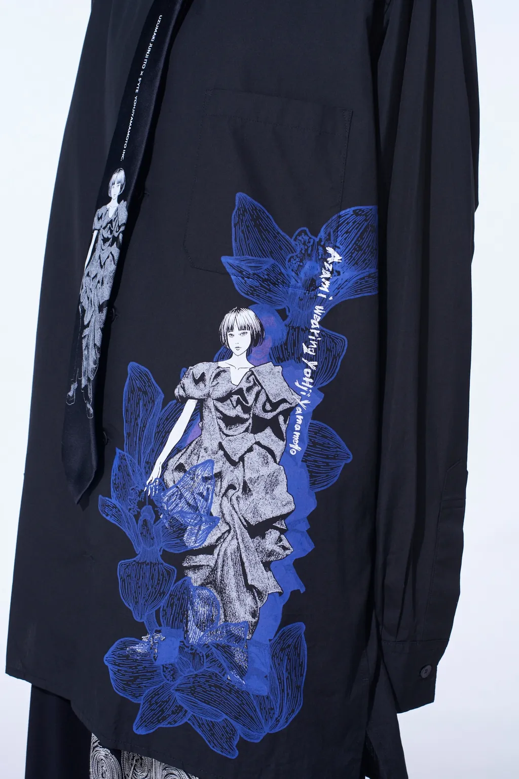 S'yte × Junji Ito -Uzumaki- Azami Wearing Yohji Yamamoto Printed Shirt