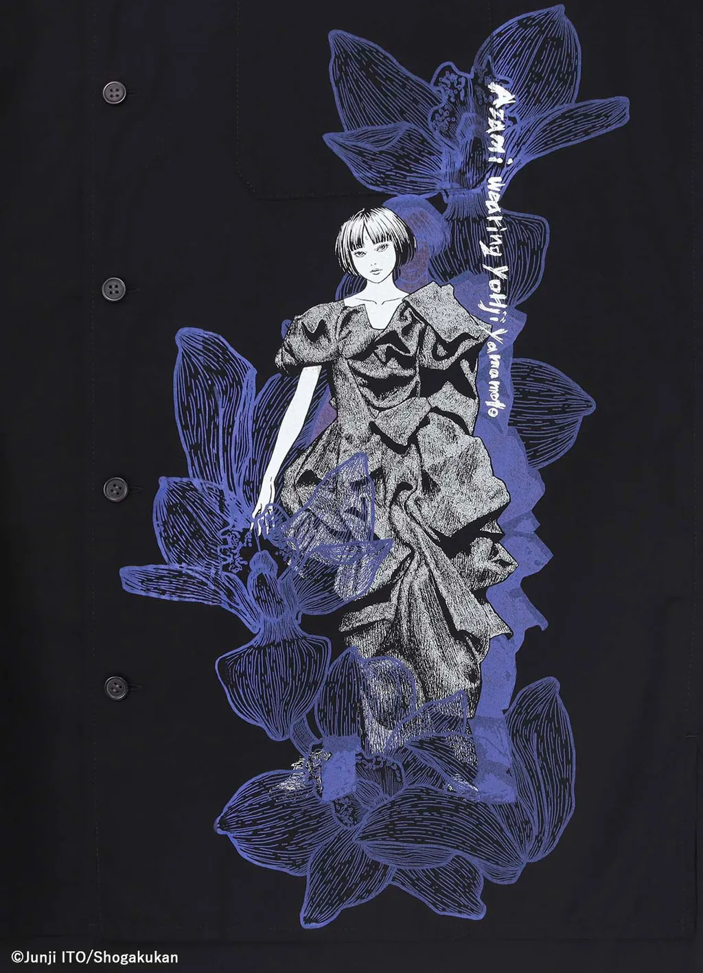 S'yte × Junji Ito -Uzumaki- Azami Wearing Yohji Yamamoto Printed Shirt