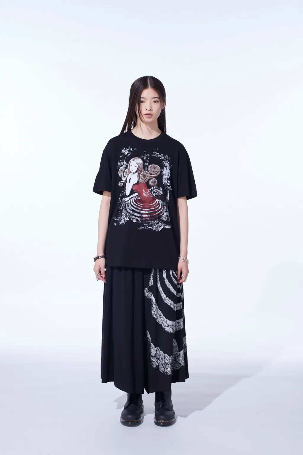 S'yte × Junji Ito -Uzumaki- The Spiral Printed Culotte Pants