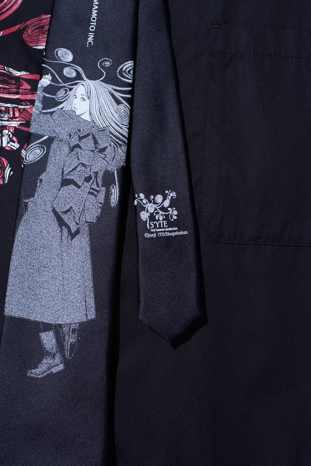 S'yte × Junji Ito -Uzumaki- Kirie Wearing Yohji Yamamoto Silk Tie
