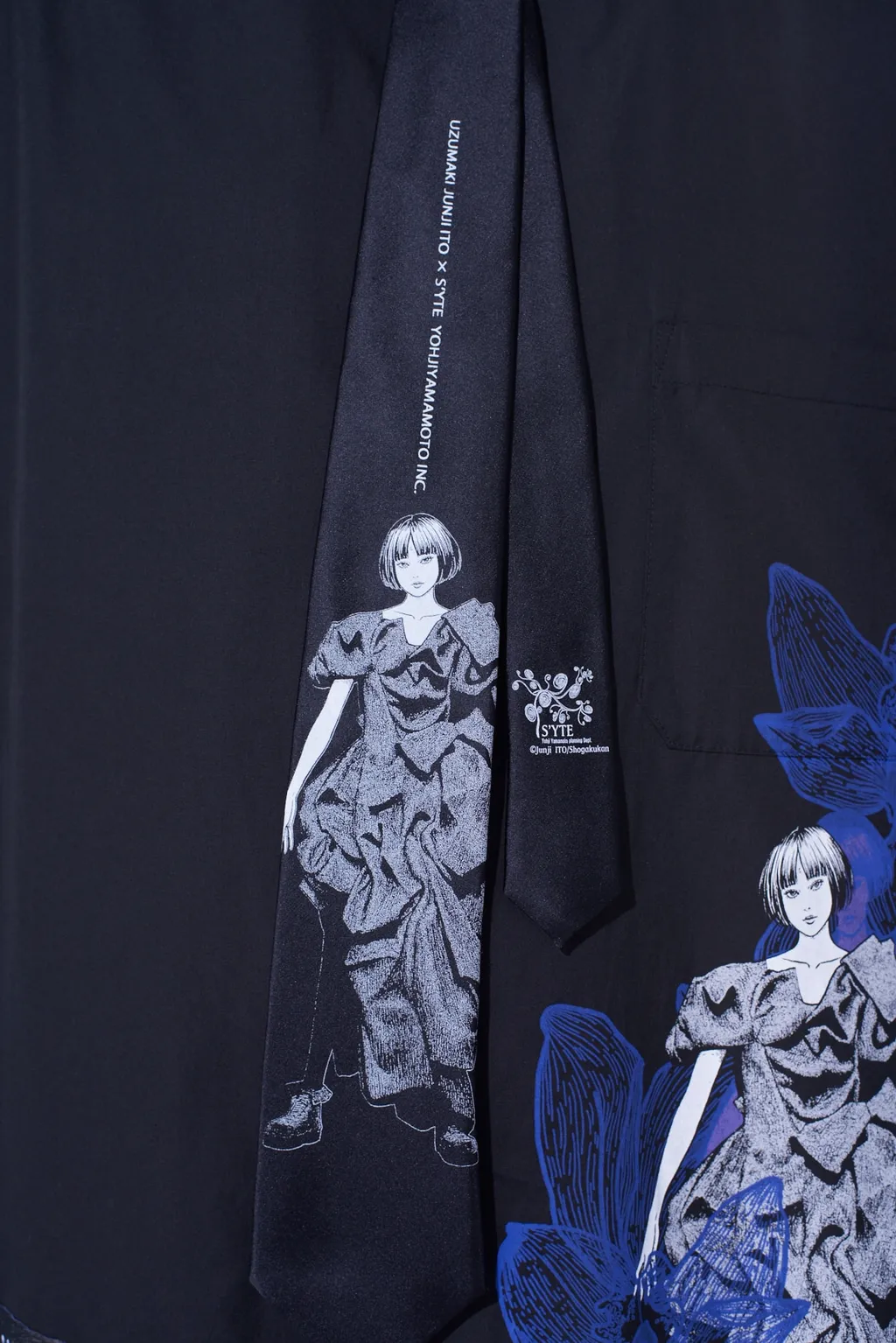 S'yte × Junji Ito -Uzumaki- Azami Wearing Yohji Yamamoto Silk Tie