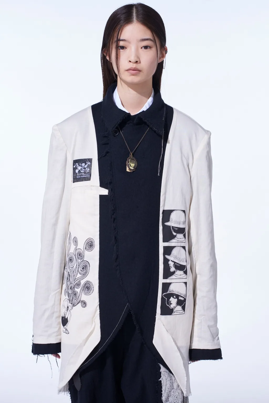 S'yte × Junji Ito -Uzumaki- Kirie And Azami Printed Reversible Jacket