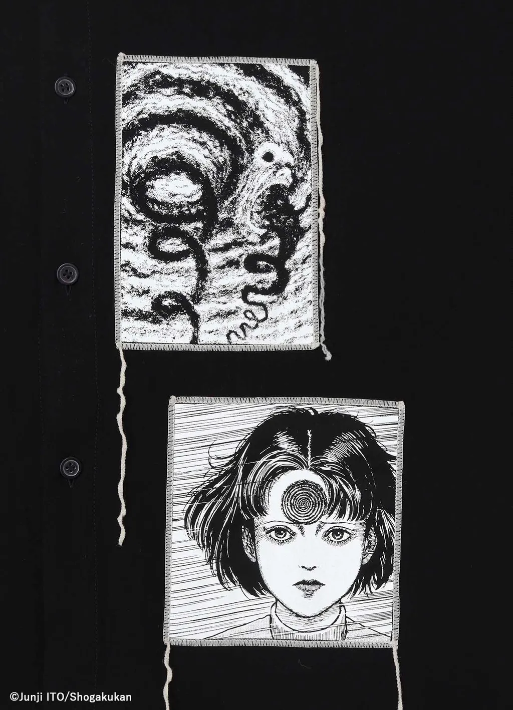 S'yte × Junji Ito -Uzumaki- Printed Patch Omnibus Long Shirt