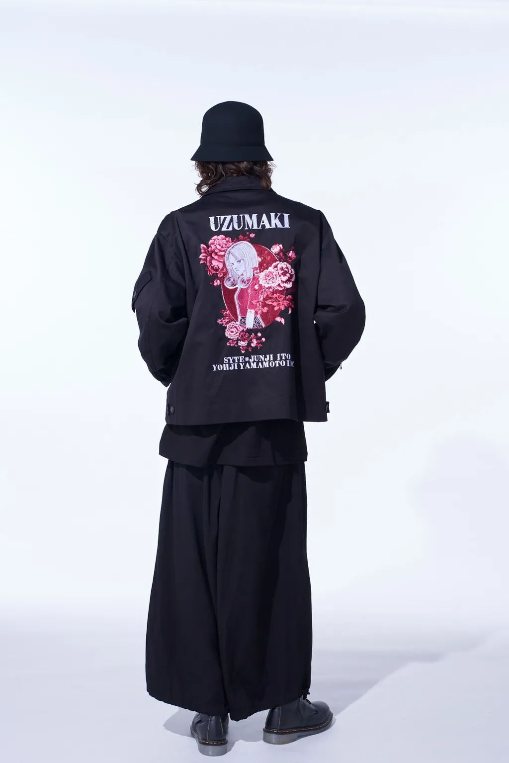 S'yte × Junji Ito -Uzumaki- Uzumaki Motif Embroidery Hakama Balloon Pants