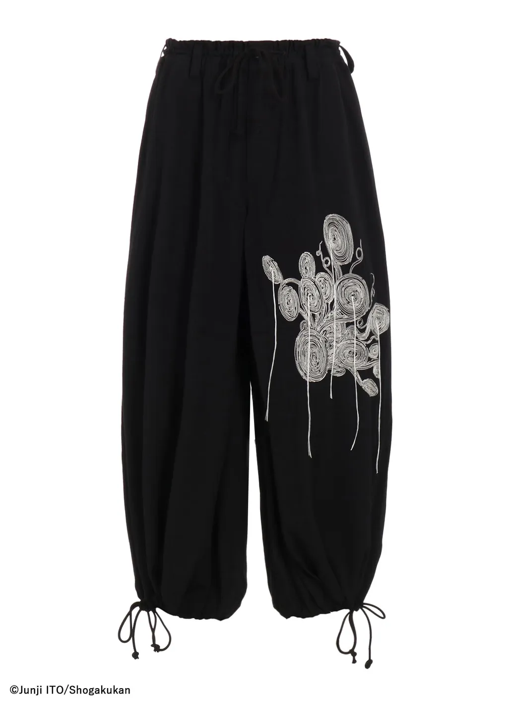 S'yte × Junji Ito -Uzumaki- Uzumaki Motif Embroidery Hakama Balloon Pants
