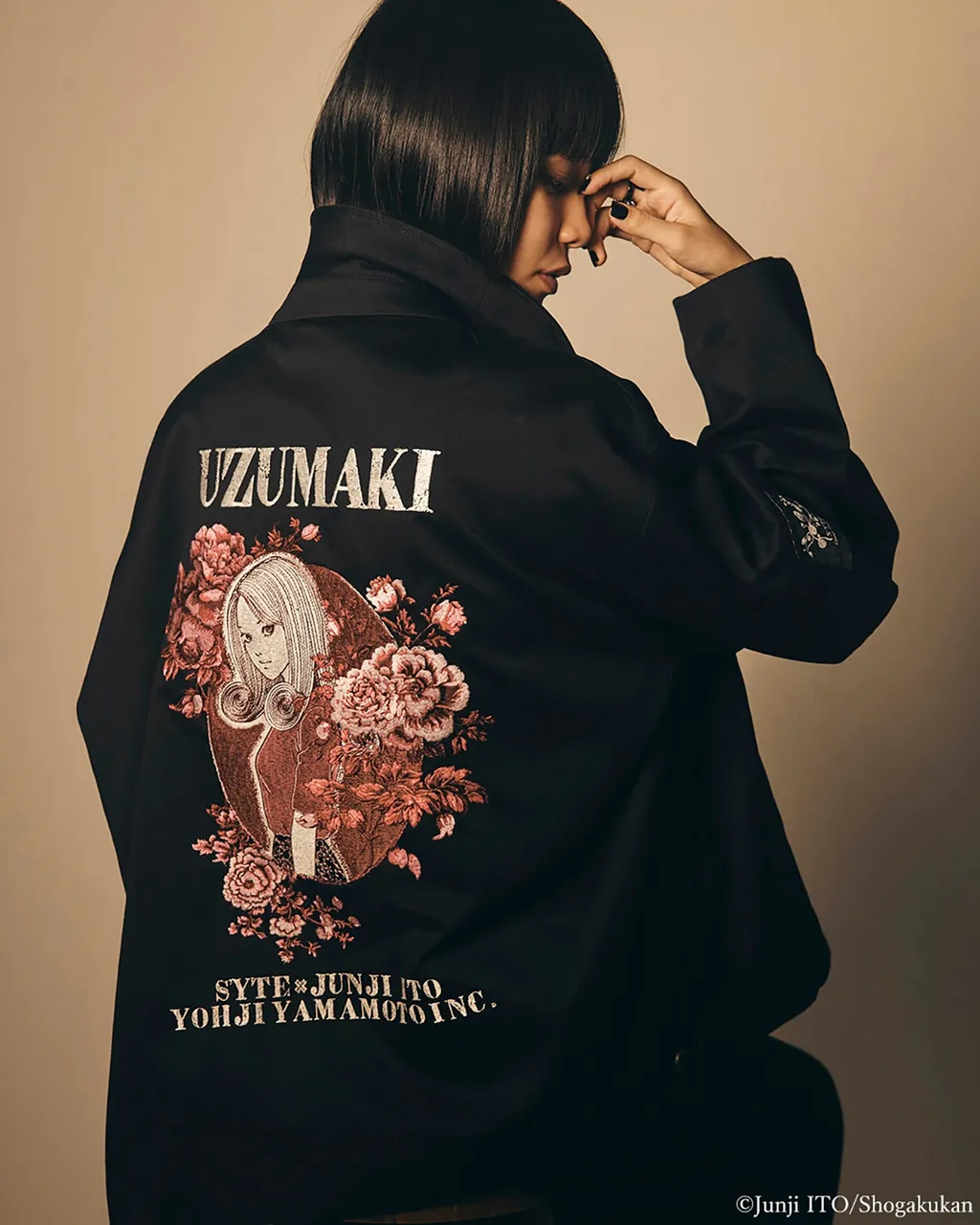 S'yte × Junji Ito -Uzumaki- Kirie Embroidery Zipper Blouson